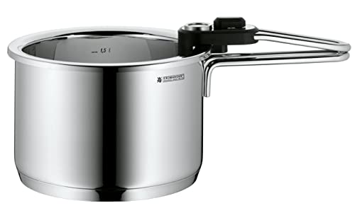 WMF Simmertopf mit Temperaturanzeige 1,5l, Milchtopf Induktion, Wasserbadkocher herausnehmbaren Einsatz, Cromargan Edelstahl