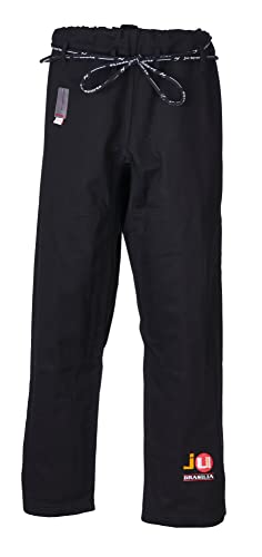 Ju-Sports Judohose 180 "Brasilia Schwarz I Massive Judohose mit klassischem Schnürbund mit spezieller Kordel I 100% Baumwolle I Auch für Sportarten wie Karate UVM.