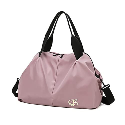 Vllcsla Sporttasche Reisetasche Damen Klein 45x27x20 cm, Kleine Reisetasche Rosa Schwarz mit Nassfach, Kleine Reisetasche Damen Weekender, Sporttasche Damen Fitnessstudio Klein (Dunkelrosa)