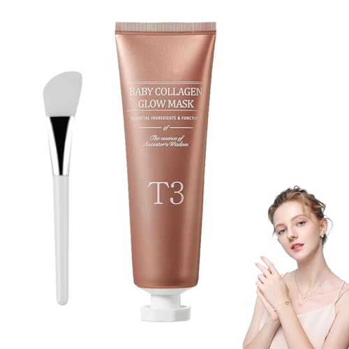 T3-Kollagen-Pestlo-Maske, T3 Collagen Peel-Off-Maske Für Das Gesicht, Collagen Mask Peel Off Mask, Straffende Falten-Gesichtsmaske, Koreanische Hautpflege-Gesichtsmaske (1 Stück)