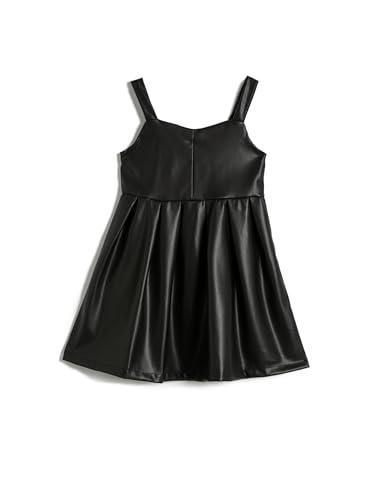 Koton Girls Faux Leather Dress Thick Strappy