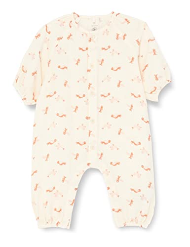 Petit Bateau Baby Mädchen Langer Overall, Weiss Avalanche / Mehrfarbig, 6 Monate