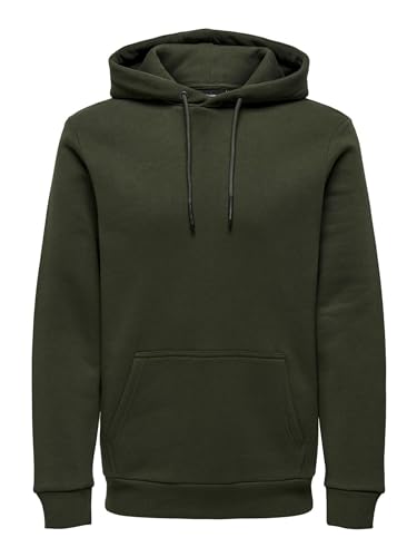 ONLY & SONS Herren Hoodie Kapuzenpullover ONSCERES XS S M L XL XXL Baumwolle, Größe:M, Farbe:Rosin 22018685