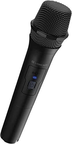 Lioncast Wireless Karaoke Mikrofon für Playstation 5 / PS5 / PS4, PC, Wii, Xbox, Nintendo Switch, Karaoke Mikrofone für Let's Sing, Voice of Germany, SingStar, kabelloses Mikrofon PC