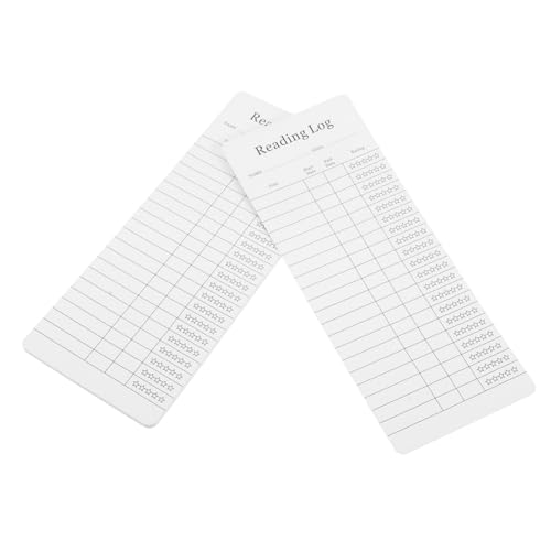 DIYEAH 12St Lesezeichen für den Bibliotheksausweis Leser lesezubehör Buchausleihe beschreibbare Etiketten Vermesser Buch-Tracker-Lesezeichen Lesen des Logebuches beschichtetes Papier Weiß