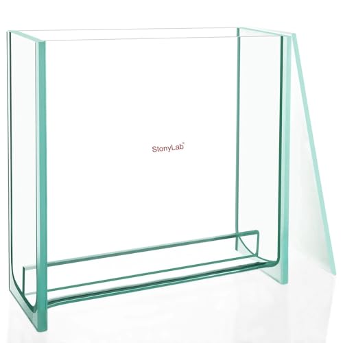 stonylab Glas Quadrat TLC Entwicklungstank, Schwerlast Borosilikat Chromatographie TLC Entwicklungskammer mit Deckel für Mehrfachplattenentwicklung, 200 x 200 mm
