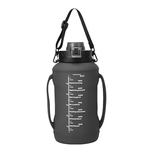 Isolierte Wasserflasche - 1,8 l Silikon Faltbares Wasserflasche | Getriebes Mund -Hydratationbecher | Faltbare Sportflasche | Leckfeste nachfüllbare Getränke für Camping, Rucksack, Fitnessstudio