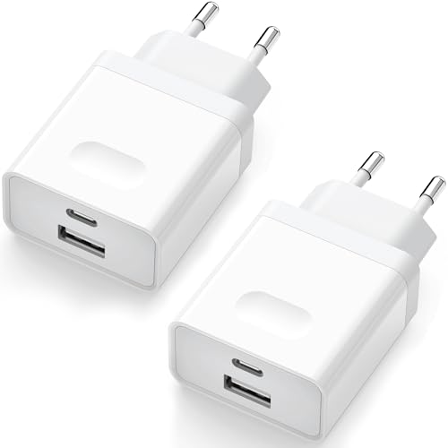 USB C Ladegerät, USBC Adapter Netzteil 20W für iPhone 16 15 14 13 12 11 Pro Max SE XS XR 8 Plus, Samsung Galaxy S23/S22/S21,Schnellladegerät USB Stecker Mehrfach Charger Handy Ladestecker Wufuera