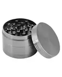 Pollen Grinder Crusher für Tabak, Kräuter & Gewürze, 4-teiliges Set inkl. Pollen Scraper – Größen: 5 cm – Hergestellt aus Zinklegierung (Nickel-schwarz)
