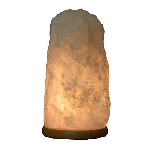Bergkristall Rohstein Lampe | Echte Kristall Edelstein Leuchte/Lampe | Bergkristall Leuchte | Beleuchteter Kristall Heilstein 8-9 kg