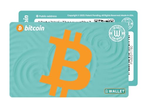 WADY CRYPTO Bitcoin Air-Gapped Cold Storage Wallet Card, Türkis/Ausflug, einfarbig (Getaway Solids), Schlankes und minimalistisches, modernes Design