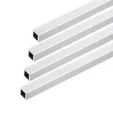 DMiotech 4er Pack (8mm x 8mm x 1mm) 6063 Aluminium Vierkantrohr 300mm Länge Industriemetallrohr für Maschinenrahmenbau DIY-Projekte