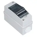 Aufputz Verteilerkasten Hutschiene 1 Reihig 2 Module 125 x 55 x 90 mm IP65 Wasserdicht Verteilerschrank Aufputz Sicherungskasten für Elektrik, Kommunikation