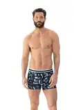 Mey Tagwäsche Serie Jazz Music Herren Shorties Yacht Blue L(6)