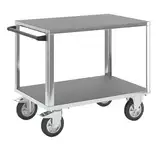 eurokraft | pro | Montagewagen | Tragfähigkeit 1000 kg | 2 Ladeflächen aus Siebdruckplatten | Ladefläche 1050 x 700 mm | Gestell verzinkt
