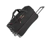 travelite Trolley Reisetasche mit Rollen klein, erweiterbar, Basics, Weichgepäck Rolltasche mit Dehnfalte, 55 cm, 51-64 Liter