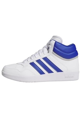 adidas Unisex Hoops 4.0 MID Shoes Schuhe, FTWR White/Team royal Blue/Grey Two
