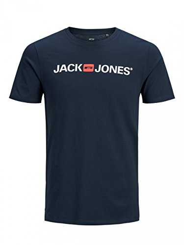 JACK & JONES Male T-Shirt Klassisches, Navy, L