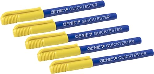 GENIE Quicktester Geldscheinprüfstift (unkomplizierter Schutz vor Falschgeld), 5 Stück