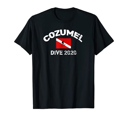 Cozumel Tauchreise 2020 Erinnerungsgeschenk Distressed Souvenir Geschenk T-Shirt