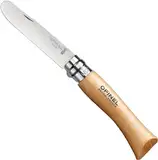 Opinel Kindermesser Mon Premier No. 07 im Blister, Outdoor Junior mit Holzgriff matt lackiert, Klinge rostfrei, Maße gesamt: 17,5 cm, 2.0, Silber-Braun