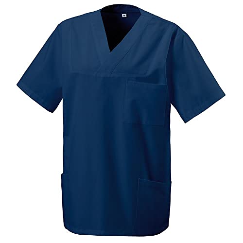 EXNER Medizinischer Schlupf-Kasack, OP-Kasack, Unisex, für Krankenpflege, Altenpflege, Farbe Navy, Größe M