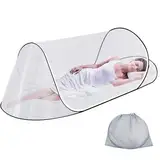 LINSOCLE Moskitonetz Pop Up, 200 x 80 x 56 cm Faltbares Mückennetz, Tragbares Campingzelt Moskitonetz Bett für Bett, Reisen,Outdoor Campin Bequem, Schnell und Tragbar