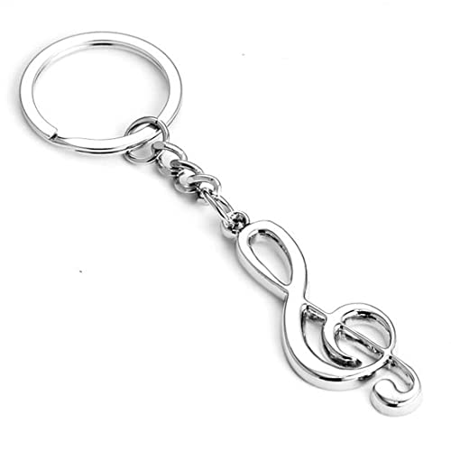 Kawailay 4 Stücke Musiknoten Schlüsselanhänger Metall Musical Zeichen Keychain Musik Thema Party Schlüsselring für Jungen Mädchen Männer Damen Musiklehrer Musiker Geburtstag