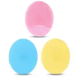 Silikon Gesichtsschrubber,3Pcs Stück Silikon Gesichtsreinigungsbürste Gesichtsschrubber Manuelle Gesichtsreinigungsbürste Tool für Männer Frauen Reinigung und Peeling