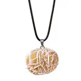 wustenrose Halskette - Kristallschmuck Anhänger, natürliche -Halskette | 0,79-1,18 Zoll Boho Heilungssteinschmuck, Vintage Blumenhändler, Retro-Halskette mit Anlässen und Outfits