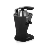 Princess Citrus Juicer – Zitruspresse mit 2 Presskegeln – Edelstahl-Fruchtfleischfilter– Schwarz – 201857