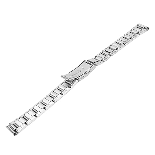AMONIDA Edelstahl-Uhrenarmband, Doppelknöpfe, Rostfreies Metall-Uhrenarmband für Damen (14mm)
