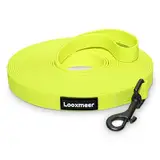 Looxmeer Schleppleine für Hunde, 5m /7m /10m /15m /20m /25m /30m Hundeleine mit Handschlaufe und D-Karabiner, Reißfeste Übungsleine，Neon Gelb