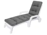 Auflagen für Deckchair, Liegenauflage, Gartenliege Auflage 201x55x8 cm Bequeme Polsterauflage für Sonnenliege, Rastplatz, Liegestuhl, Kissen in Anthrazit