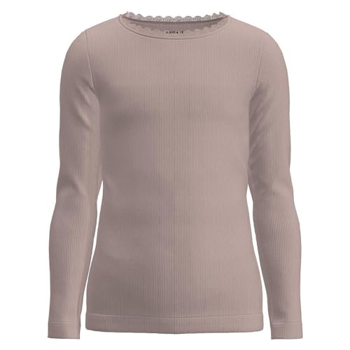 NAME IT Mädchen Nkfkab Ls Slim Top Noos, Sepia Rose, 146-152