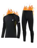 SIMIYA Thermounterwäsche Herren Skiunterwäsche Funktionsunterwäsche Ski Unterwäsche Thermowäsche Thermal Underwear Men Winter Unterwäsche Männer(Schwarz-01,L)