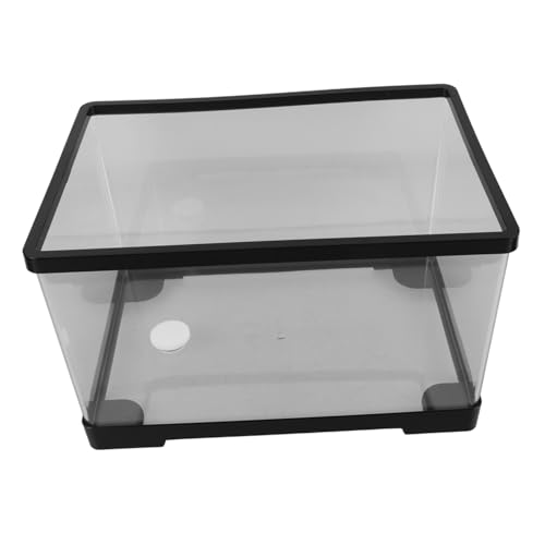 Abaodam Schildkrötenbecken Fischbecken Klein Heimisches Fischbecken Mehrzwecktank Betta-schüssel Mini Klares Aquarium Klarer Tank Aquarienbecken Für Den Haushalt Transparent Acryl