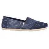 TOMS ALPARGATA Loafer Flat Espadrille Canvas Print Damen, Batik Marineblau, 37.5 EU