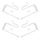 HYSHIKRA Ersatz verdeckte akustische Luftspule Audioröhre kompatibel mit Motorola Kenwood Baofeng Sprechfunkgerät FBI Sicherheit Hörmuschel Headset (Transparent, 4 Pack)