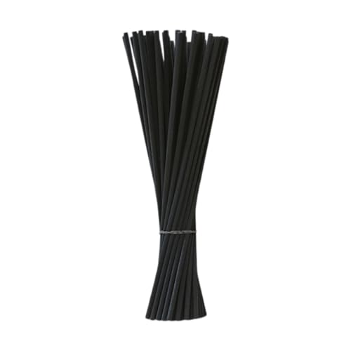 FuzlPnag 50 Stück Rattanstäbchen für Raumduft,Holz-Rattan-Sticks,Aroma-Diffuser-Sticks für ätherisches Öl,Indoor Aromatherapie Stick, Rattan Aromatherapie Stick(Schwarz)