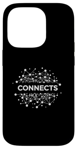 Verbindet - moderne Netzwerkknoten Linienkunst Hülle für iPhone 14 Pro