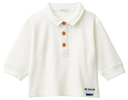 United Colors of Benetton Baby-Jungen Polo Shirt M/L 3793a3005 Polohemd, Weiß, 74 cm