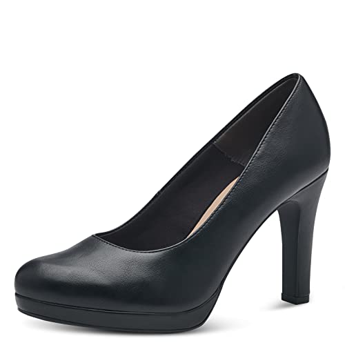 Tamaris Damen Klassische Pumps, Frauen Absatzschuhe,TOUCHit-Fußbett,hochhackige Schuhe,stoeckelschuhe,Ausgehschuhe,Black MATT,38 EU