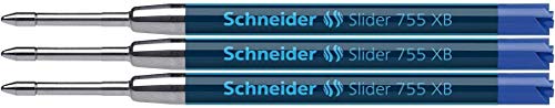 Schneider Schreibgeräte Kugelschreibermine Slider 755, dokumentenecht, XB, blau (Blau, 3)