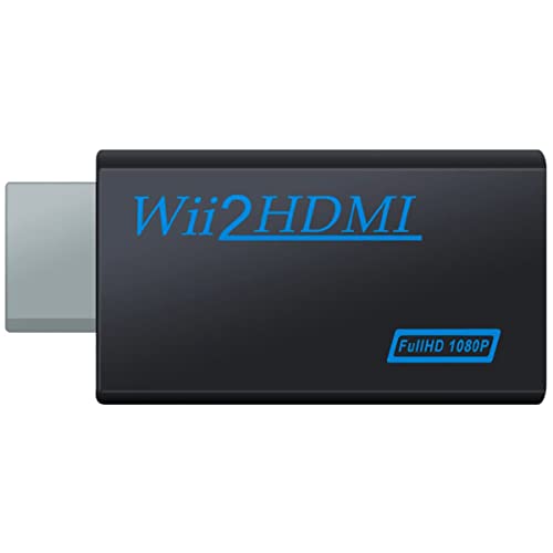 wii hdmi Adapter Wii zu HDMI 720p/1080P HD Konverter Adapter hdmi Adapter für wii Mit 3,5-mm-Audio-Anschluss und -Ausgang Geeignet für Nintendo wii u, wii-Spiele, wii-Anschlüsse, TV-Monitore, etc.