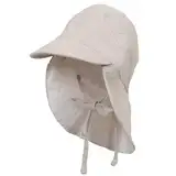 Petinard Label Musselin Schirmmütze Sonnenhut mit Nacken- und Ohrenschutz UV-Schutz (UPF 50+) für Babys und Kinder Unisex