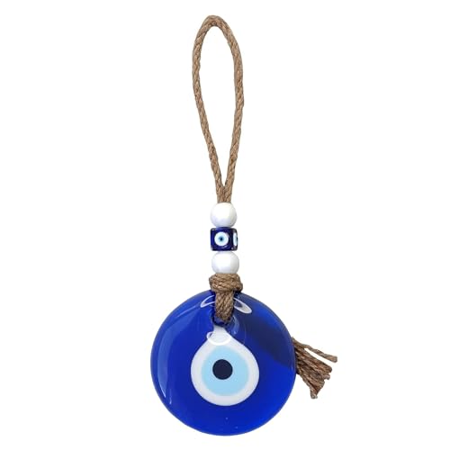 GUOYOU 5 cm Evil Eye, Türkisches Blaues Auge Glas Anhänger, Schutz Charms Amulett Wandbehang Ornament Böse Augen, Für Glücksbringer Schmuckherstellung Rückspiegel Balkon Fenster Wohnkultur