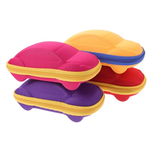 VALICLUD 4Er-Box Brillenetui für Kindersonnenbrille Jungen Reise Brillenetui Kinderbrille Sonnenbrillenetui Brillen Organizer Brillenetui in Autoform Brillenetuis Eva