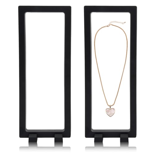 3D Schwebender Rahmen, 3D Floating Display Ständer, 2 Stück Schweberahmen für Münzen, Displayrahmen Münzenständer Präsentationsständer für Münzen, Schmuck, Medaillen