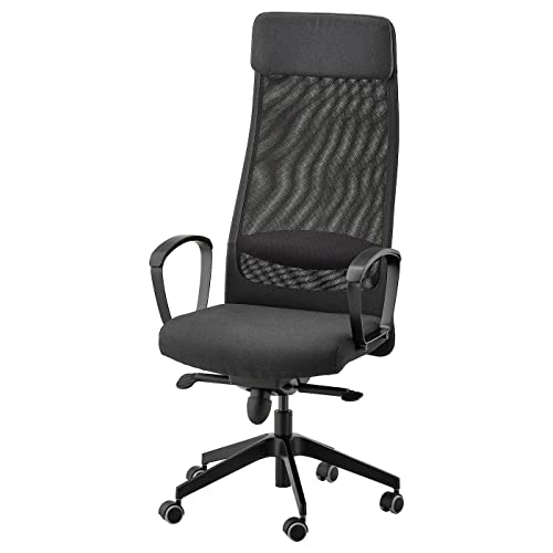 IKEA MARKUS Bürostuhl, Passen Sie die Höhe und den Winkel dieses Stuhls an, damit sich Ihr Arbeitstag angenehm anfühlt, Stabilität, Kunststoff, Grau
